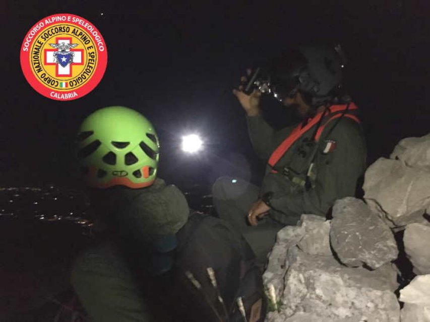 L&#039;operazione del Soccorso Alpino sul Pollino