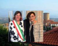 Il sindaco Mariotti e il presidente Mileti con sullo sfondo la Torre Normanna