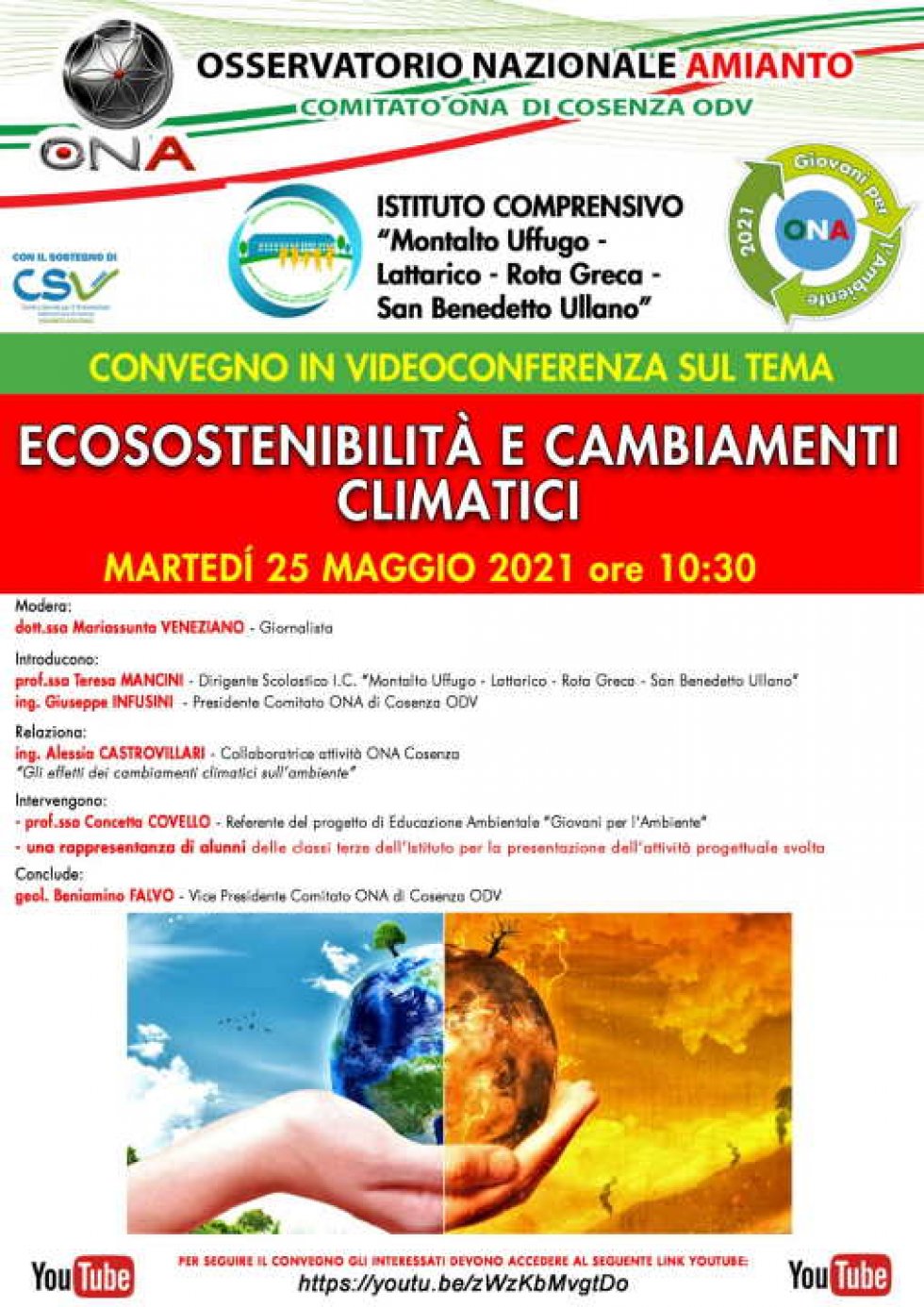 L'evento dell'ONA di domani 25 maggio