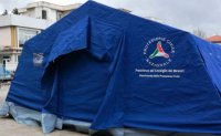 La tenda del pre-triage all&#039;Annunziata
