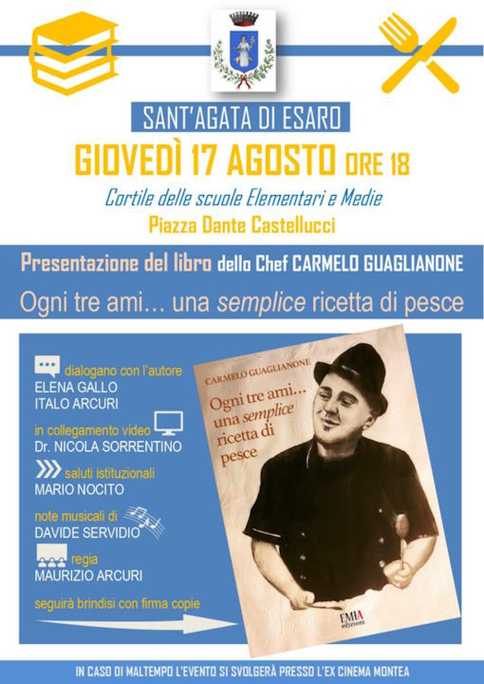 La locandina dell&#039;evento del 17 agosto a Sant&#039;Agata di Esaro