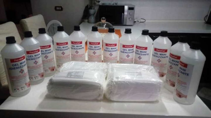 Mascherine e gel consegnati nel comprensorio