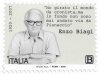 Il francobollo con Enzo Biagi