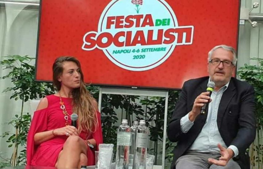 D&#039;Ambra con Bobo Craxi lo scorso settembre a Napoli