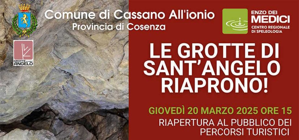 Cassano, riaprono le Grotte di Sant'Angelo