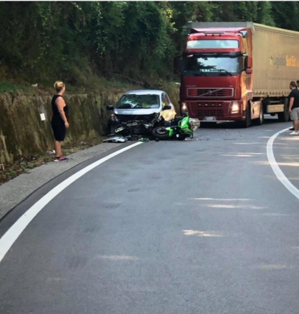 Il luogo dell'incidente in cui ha perso la vita Manuel Cesta