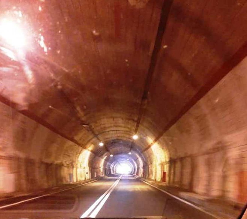 Un tratto di galleria della Ssv delle Terme