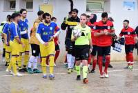 L&#039;ingresso in campo dei gialloblù nella pentultima gara casalinga