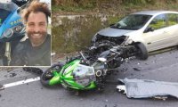 Il tragico impatto del 2019 e - nel riquadro - il compianto Manuel