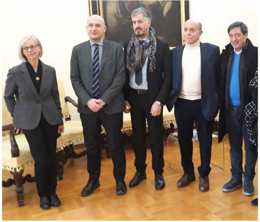 Siena, il gruppo che ha siglato il protocollo d'intesa tra L'università e l'Arco